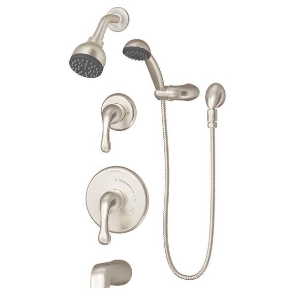 Symmons Unity Single-Handle 1-Spray Tub and Shower Faucet in Satin Nickel (Valve Included)