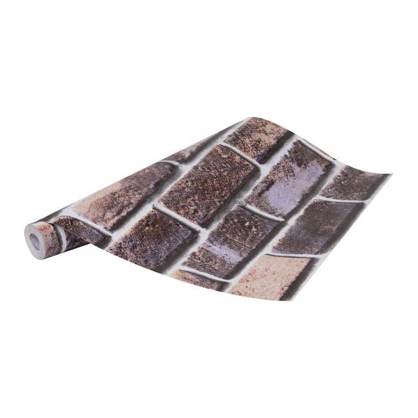 Mind Reader Brick Removable Brown Vinyl Wallpaper Peel and Stick Self  Adhesive Wallpaper Roll (Covers 48.54 sq. ft.) PSWPBRICK-BRN - The Home  Depot