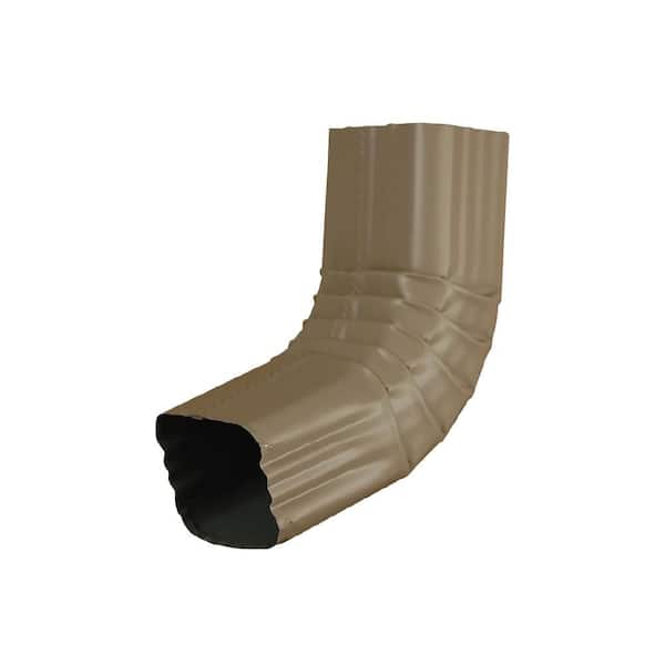 2 in. x 3 in. Natural Clay Aluminum Downspout A-Elbow