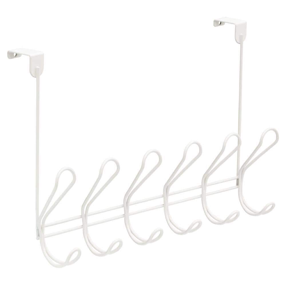 Liberty Dolen 18 in. White OvertheDoor Hook Rack OTDDOL6WU The Home Depot