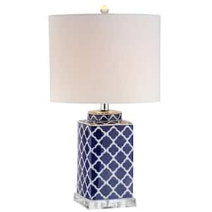 Clarke 23 in. H Blue/White Chinoiserie Table Lamp