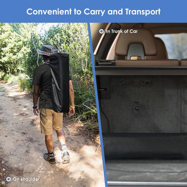 carry tent on backpack