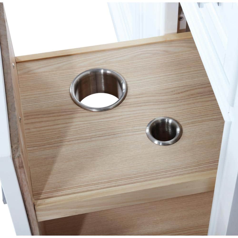 Valentino 54" White Birch Single Sink Vanity with Marble Top
