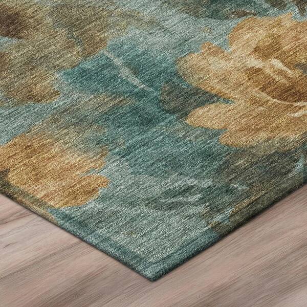 Chantille Machine Washable Indoor/Outdoor Abstract ACN3022 Aqua 2 ft. x 3 ft. Accent Rug
