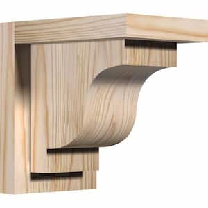 5-1/2 in. x 8 in. x 8 in. Newport Smooth Douglas Fir Corbel with Backplate