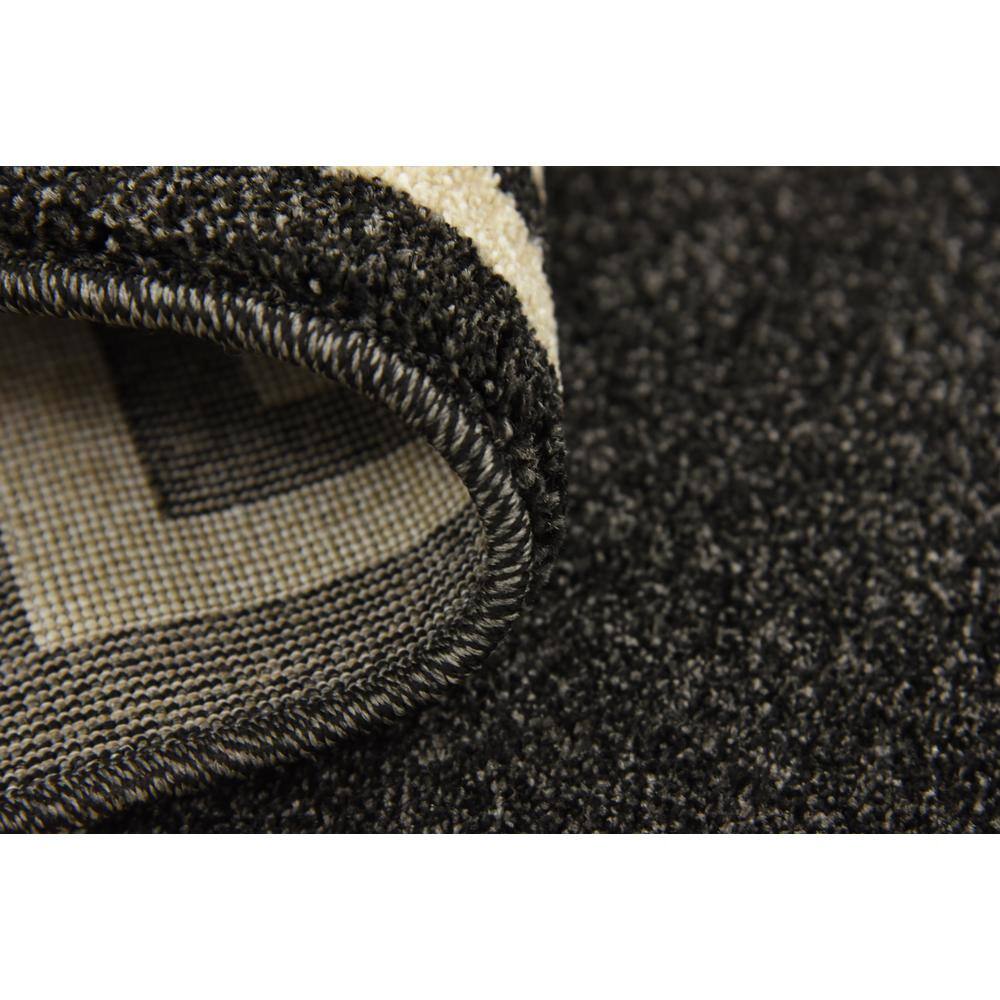 Charcoal Geometric Easy-Care Synthetic Rectangular Rug, 5' x 8'