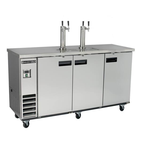 Maxx Cold Dual Tower, 2 Tap Beer Dispenser, 17.3 cu. ft. , 3 Barrels