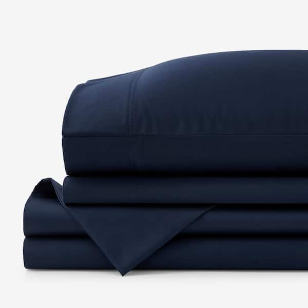 The Company Store Legends Hotel Supima Navy Sateen Queen Sheet Set