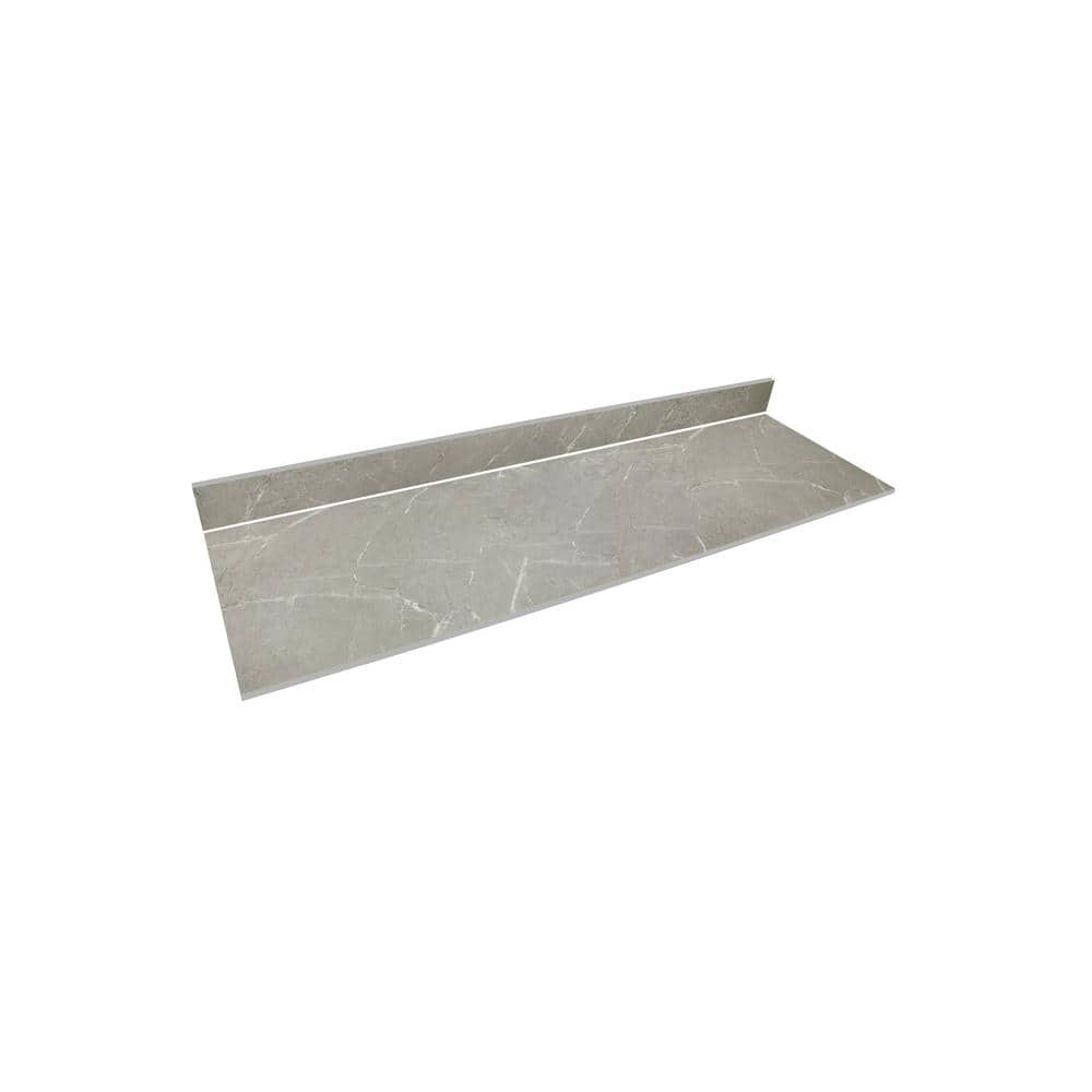 THINSCAPE 8 ft. L x 25 in. D Engineered Composite Countertop in Soapstone Mist with Satin Finish