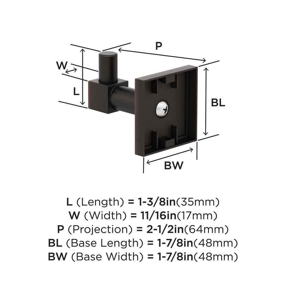 Oil-Rubbed Bronze Single Prong Wall Mounted Hook