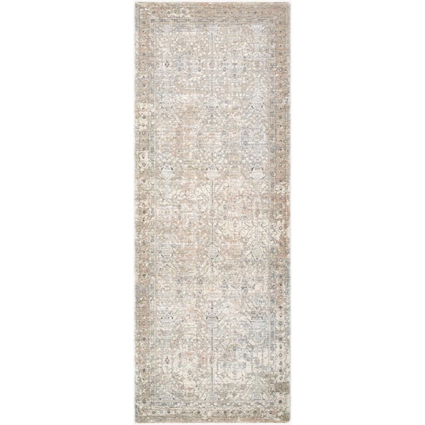 Poetry Tan Traditional Botanical 2 ft. 7 in. x 7 ft. 3 in. Area Rug