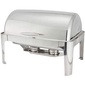 Madison 8 qt. Stainless Steel Heavyweight Full-size Chafing Dish with Roll-top