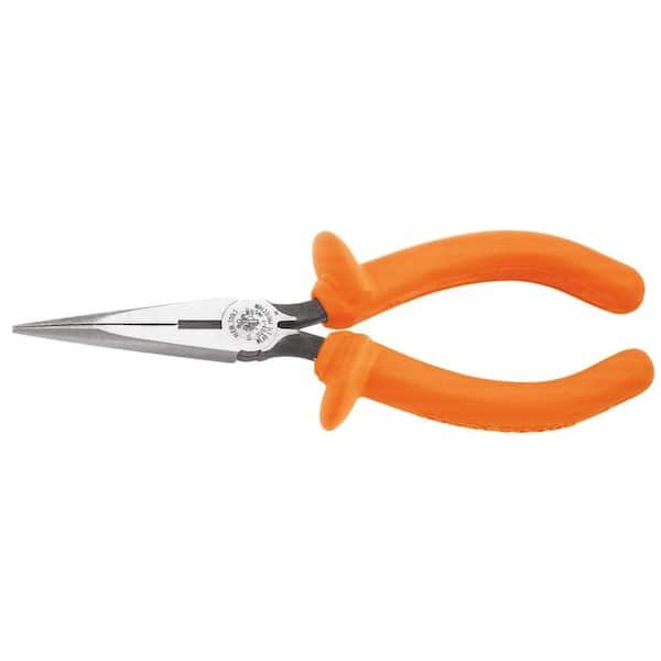 Klein Tools Part # D203-7 - Klein Tools 7 In. Standard Long Nose Side  Cutting Pliers - Long & Needle Nose Pliers - Home Depot Pro