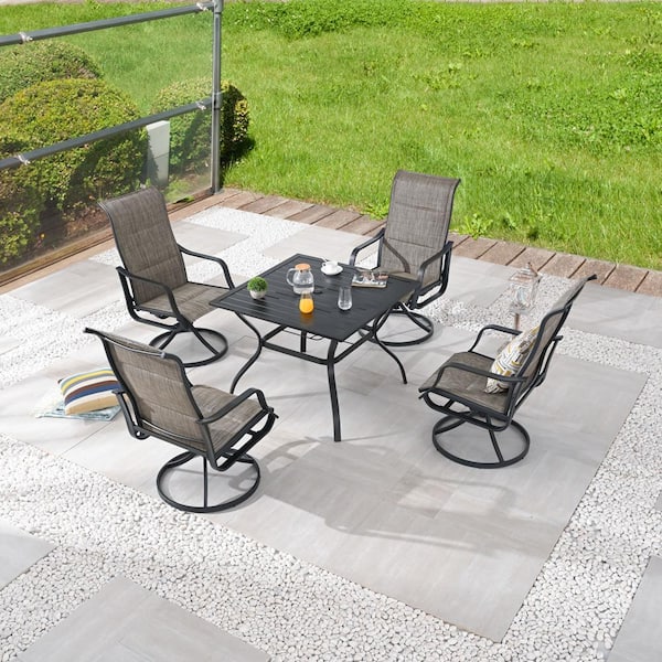 Patio Festival 5-Piece Metal Square Outdoor Dining Set