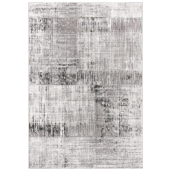 SAFAVIEH Craft Gray/Dark Gray Doormat 2 ft. x 4 ft. Plaid Abstract Area Rug
