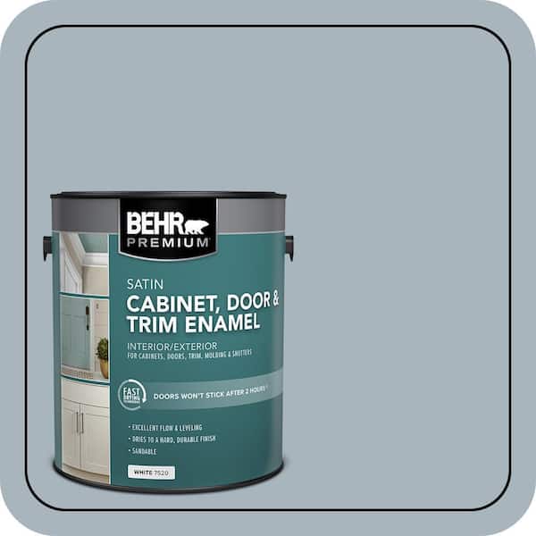 1 gal. #MQ5-23 Intercoastal Gray Satin Enamel Interior/Exterior Cabinet, Door & Trim Paint