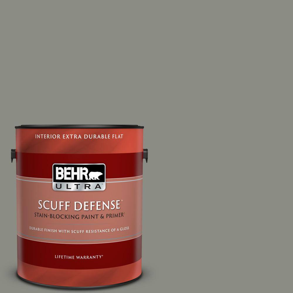 1 gal. #N380-5 Naturalist Gray Extra Durable Flat Interior Paint & Primer