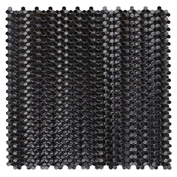 Ivy Hill Tile Blaze Echo Black 4 in. x 0.24 in. Matte Resin Wall Tile Sample