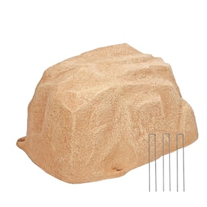 Polyresin Low-Profile Landscape Rock with Stakes - Sand