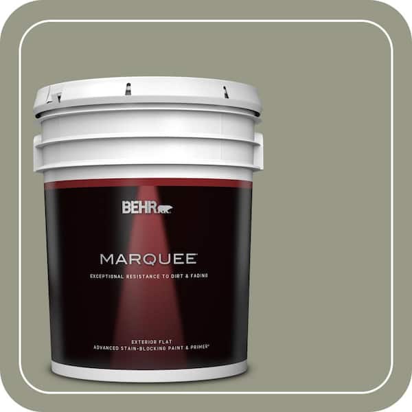 BEHR MARQUEE 5 gal. #BNC-27 Aged Eucalyptus Flat Exterior Paint & Primer