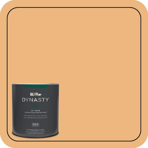 BEHR DYNASTY 1 qt. #ICC-100 Eastern Amber Semi-Gloss Enamel Exterior Stain-Blocking Paint & Primer