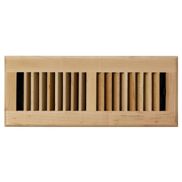 Decor Grates WML412-N 4 x 12 Maple Wood Floor Register vent grille wooden 