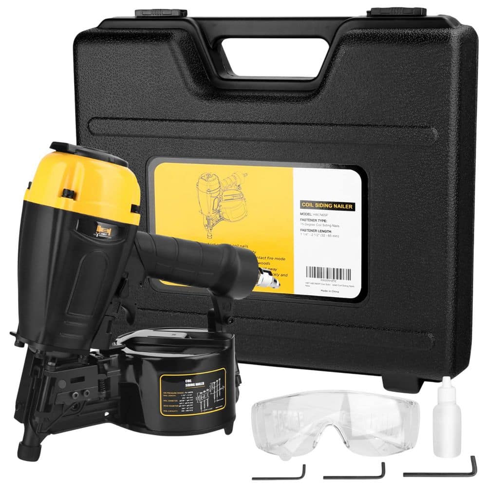 123 2-1/2 in. 15° Coil Siding Nailer with Magnesium Housing for