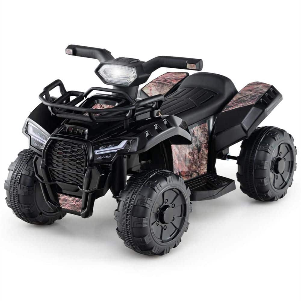 7.3 in. 12-Volt Kids ATV Quad Electric Ride On Car Toy Toddler with LED Light and MP3 Black price history on PriceWatchPro