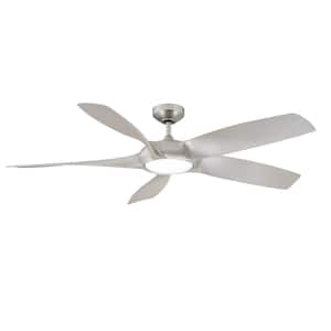 Blade Runner 54 in. LED Satin Nickel Ceiling Fan with DC motor