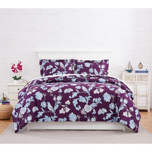 JML 3-Piece Burgundy Quilted Creased Mincofiber Queen Size Comforter Set  WCS03-BGD-Q - The Home Depot