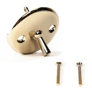 Bath Tub/Bathtub Drain Trip Lever Overflow Face Plate with Matching Screw for Waste and Overflow in Polished Brass