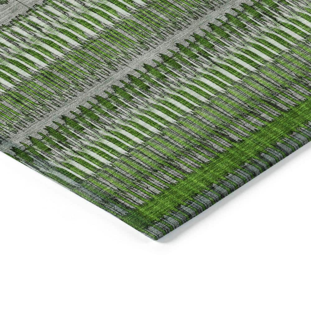 Chantille Green and Gray 9' x 12' Synthetic Flat Woven Rug
