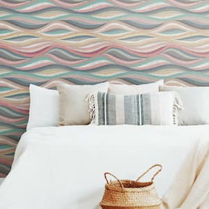 28.29 sq. ft. Mosaic Waves Peel and Stick Wallpaper