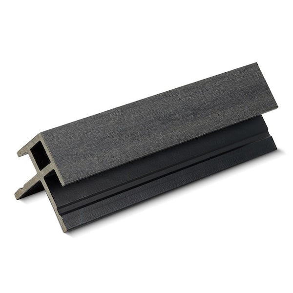 Unbranded 3.9 in. x 3.9 in. x 12 ft. Lake Grey Designers Outer Corner Composite Siding Board