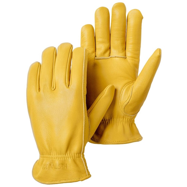 Hestra JOB Goatskin Drivers Size 8 Tan Leather Gloves