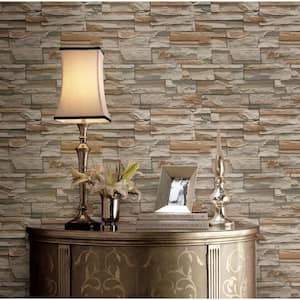 Flat Stone Paper Strippable Roll Wallpaper (Covers 56 sq. ft.)