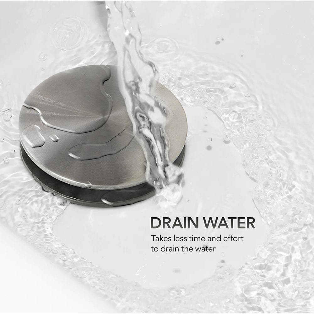 Brushed Nickel ABS Bathroom Sink Pop-Up Drain Assembly