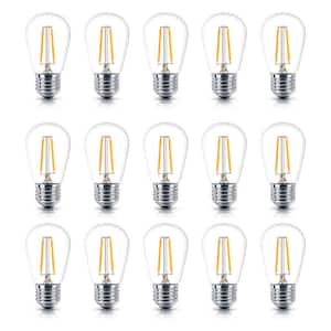 2-Watt S14 Dimmable LED Edison Light Bulbs Soft White 2700K (15-Pack)