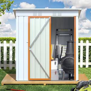 5 ft. W x 3 ft. D Galvanized Metal Outdoor Storage Shed with Lockable Door (13.5 sq. ft.) Patio Lawn Tool Storage Shed