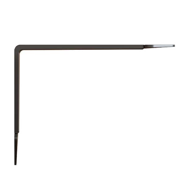 Shelf-Made Heartland Steel 10 in. x 1.50 in. x 7.50 in. Black 50 lbs. Decorative Shelf Bracket