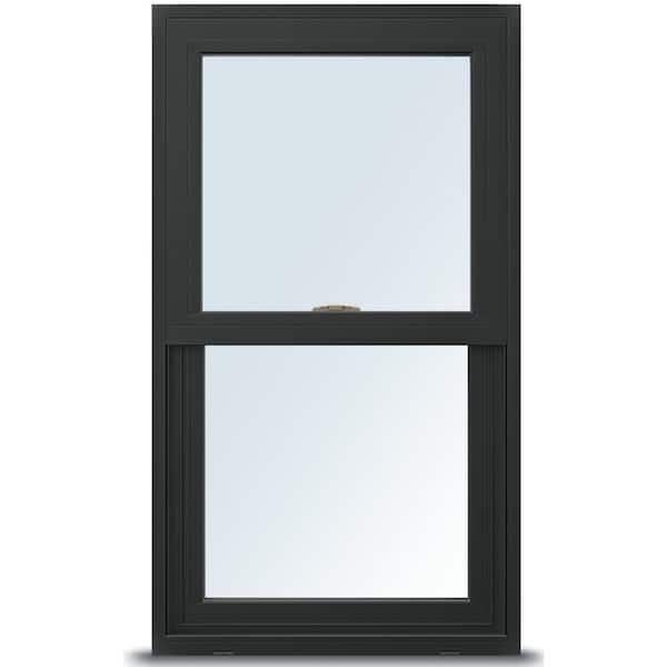 Andersen 23-1/2 in. x 35-1/2 in. 100 Series Black Single-Hung Composite Window with Black Int, SmartSun Glass, and Black Hardware