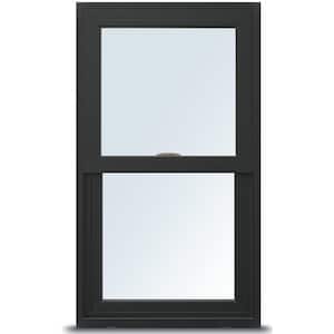 35-1/2 in. x 35-1/2 in. 100 Series Black Single-Hung Composite Window with SmartSun Glass, Black Int and Black Hardware