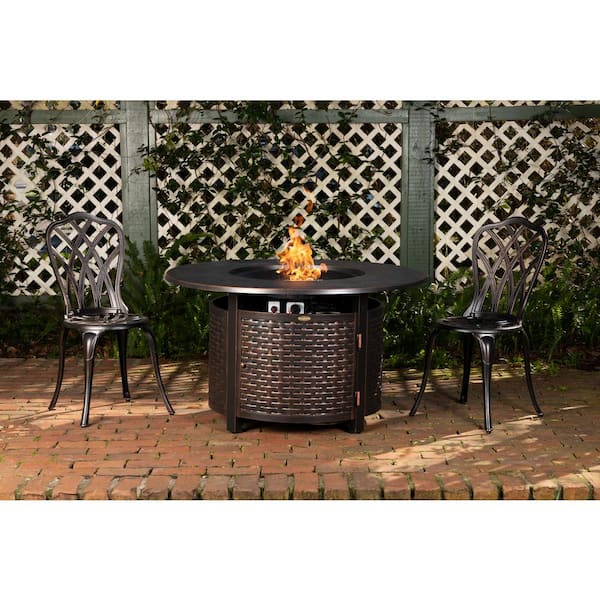 Round Aluminum Propane Fire Pit Table, Fire Sense Fire Pit Table