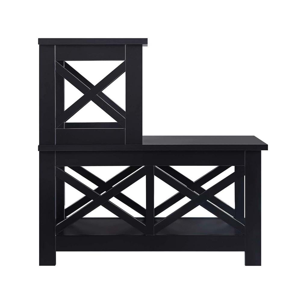 Oxford 23.75 in. White Wood 2 Step Chairside End Table - thumbnail 2