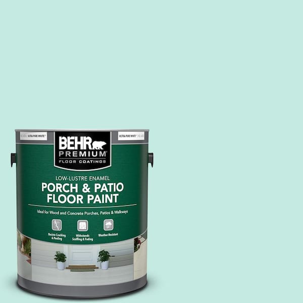 BEHR PREMIUM 1 gal. #P440-2 Clear Aqua Low-Lustre Enamel Interior/Exterior Porch and Patio Floor Paint