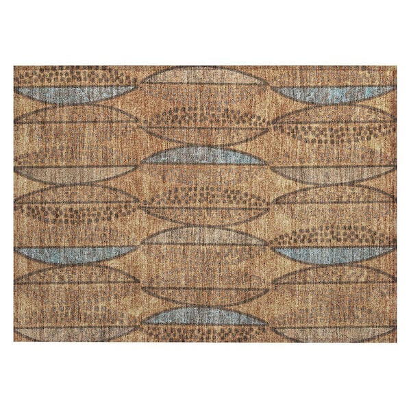 Chantille Machine Washable Indoor/Outdoor Abstract ACN2711 Paprika 2 ft. x 3 ft. Accent Rug