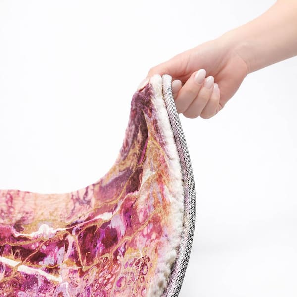 Dream Shag Premium Machine Washable Abstract ADS61 Berry 3 ft. x 4 ft. Area Rug