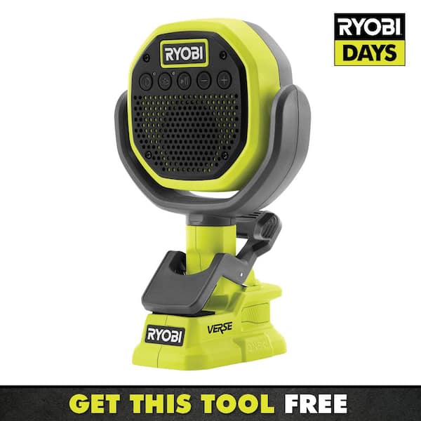 RYOBI ONE+ 18V Cordless VERSE Clamp Speaker (Tool Only)