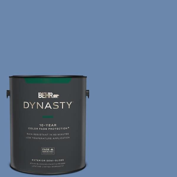 BEHR DYNASTY 1 gal. #M530-5 Cowgirl Blue Semi-Gloss Enamel Exterior Stain-Blocking Paint & Primer