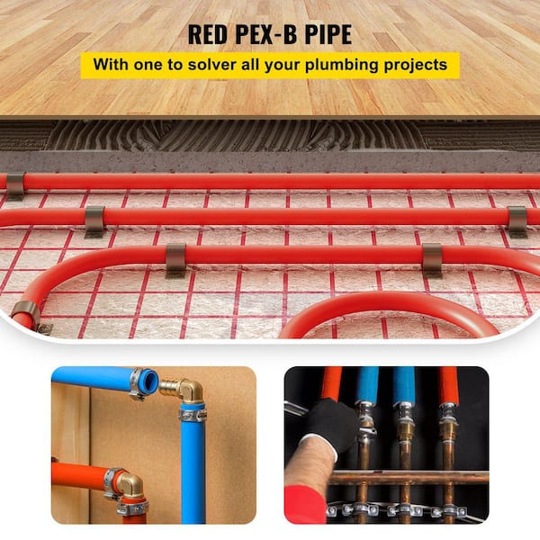7/8 in. x 500 ft. PEX Tubing, Non Oxygen Barrier Red PEX-B Pipe